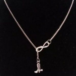 SILVER INFINITY COWBOY BOOT PASS-THROUGH NECKLACE